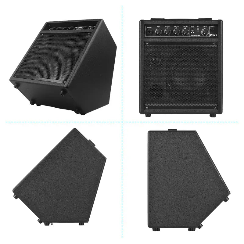 Electronic Drum Speaker 25W Portable BT Practice Drum Amplifier Speaker for Electric Drums Keyboard Wooden Guitars Home Practice