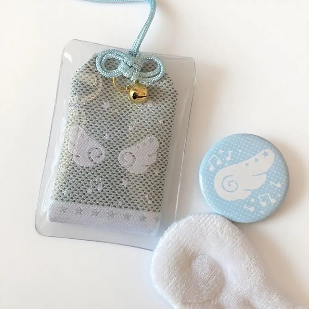 New Musical Notes Wings Lucky Keychain DIY Embroidery Blessings Bag Pendant Gift Keyring Key Accessories