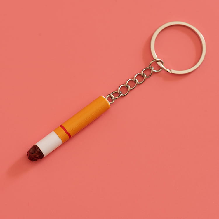 Creative Simulation Pvc Cigarette Key Chain Fashion Cute Bag Pendant Accessories Car Key Ring Keychain Fun Friend Jewelry Gift