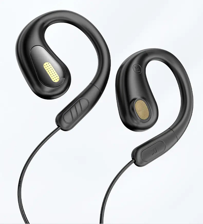 NEW Clip-on Type C&3.5mm Wired Control Headphone 9D Surround Sound Earbuds Sports Headsets ENC Earphones With HD Mic For Samsung