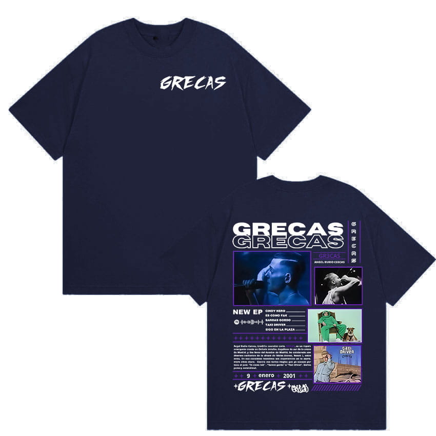 Rapper Grecas Tour 2025 Album Merch T-shirts Men Clothing Fashion Oversized T-shirt Casual Hot Sale Short Sleeve Tees Streetwear
