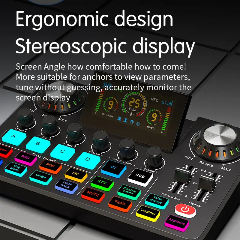 Live Broadcast Quipment Podcast Gaming 48V Live Sound Card Audio mixer With Microphone Set Device For Recording Live Streaming
