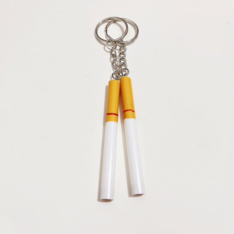 Creative Simulation Pvc Cigarette Key Chain Fashion Cute Bag Pendant Accessories Car Key Ring Keychain Fun Friend Jewelry Gift