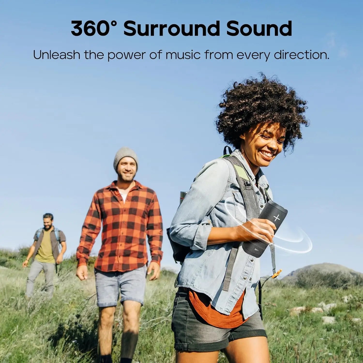 Tribit StormBox 2 Portable Bluetooth Speaker 34W Powerful Sound 360° Surround IPX7 Waterproof 24-Hour Playtime for Camping