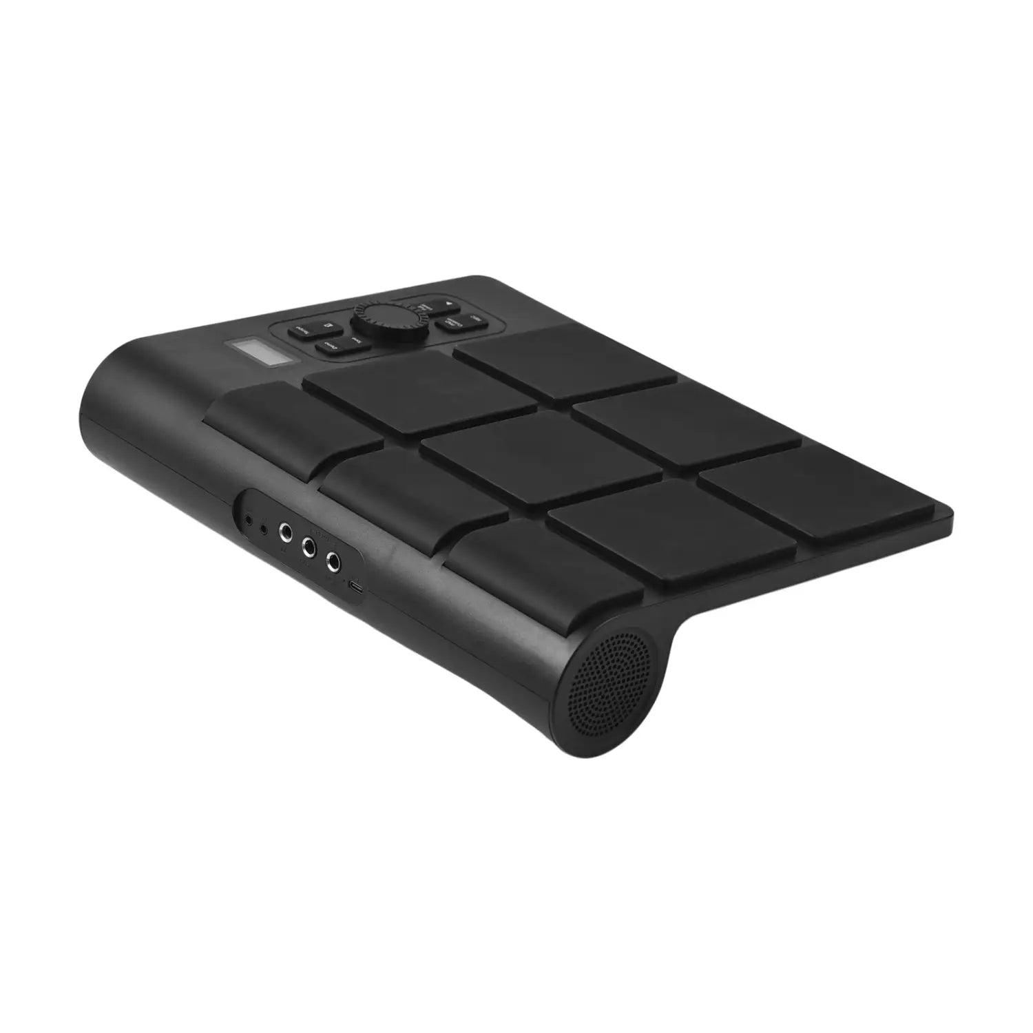 Electronic Tabletop Drum Set with 2 Speaker 9 Pads Color Lighting Supports BT MIDI Various Audio Connection LCD Display Adjustab