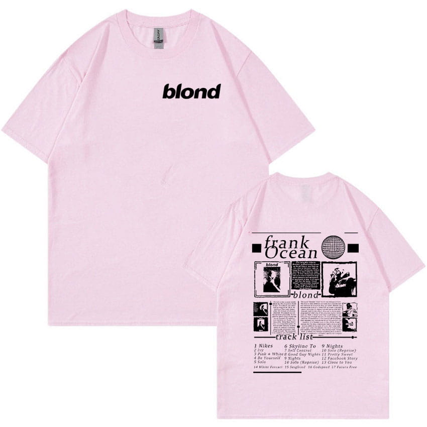 Rapper Frank Music Album T Shirt Blonde Ocean High Quality Oversized T-shirts Men Women Hip Hop Retro Fashion T-shirt Streetwear