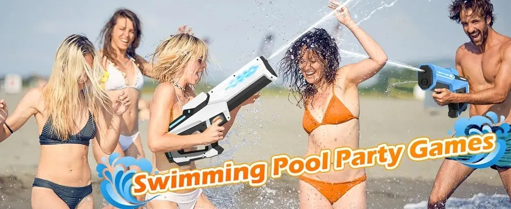 Electric Water Guns for Adults Powerful Squirt Automatic Suction Water Storage Gun Blasters Summer Outdoor Game Toy for Boy Kid