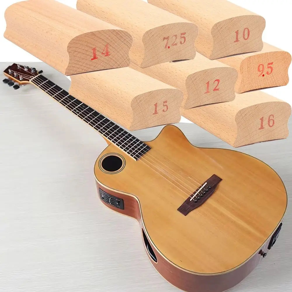 7.25/9.5/10/12/14/15/16in Wooden Guitar Radius Sanding Block Guitar Parts Arc Polishing Guitar Fret Leveling