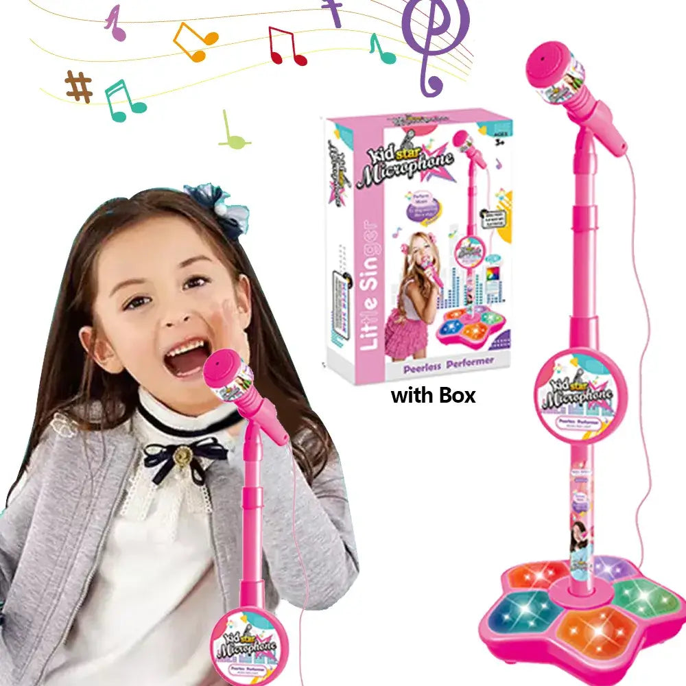 Musical Microphone Speaker With Popular Song Music Instrument Toys Brain-Training Educational Toy Birthday Gift for Girl Boy