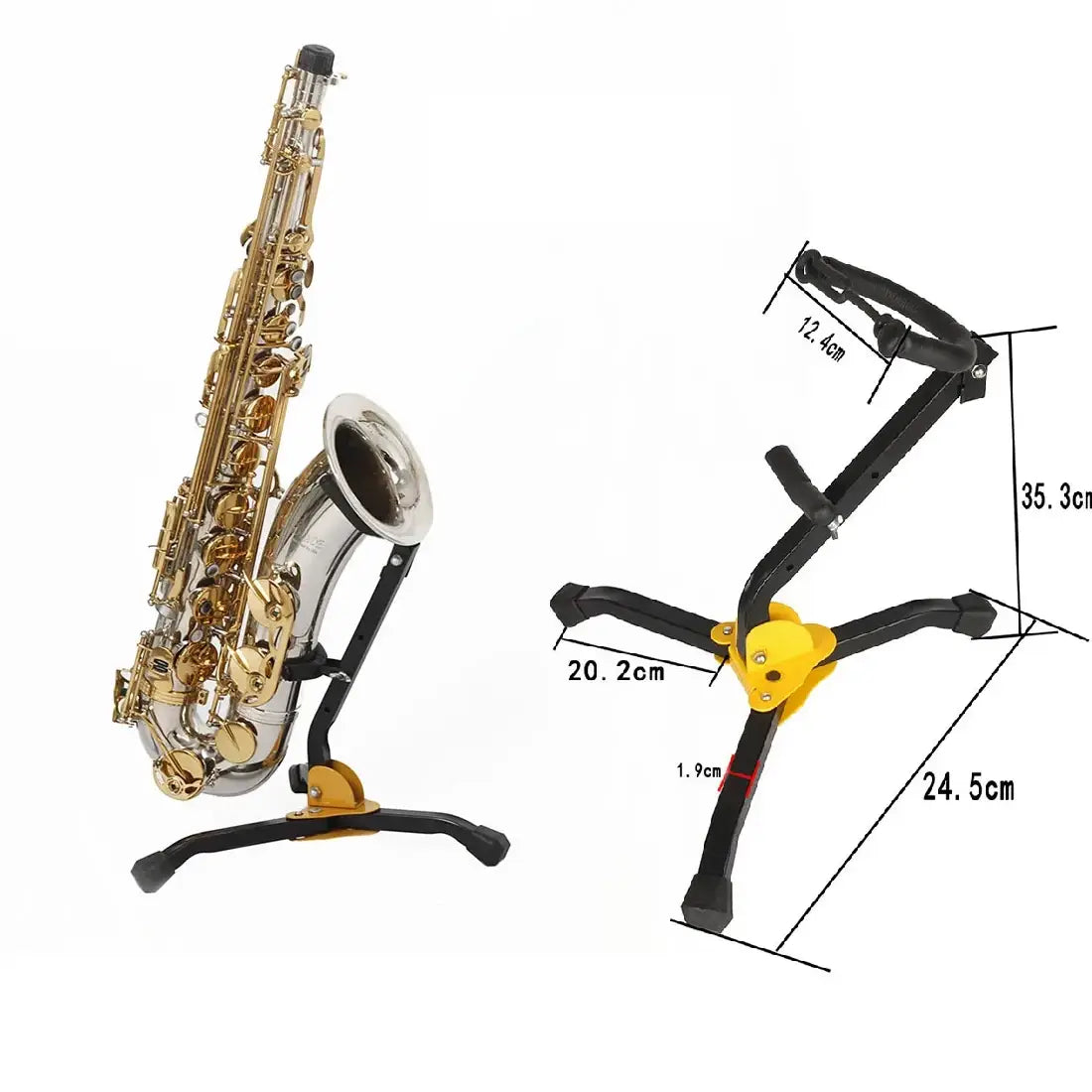 Alto/Tenor/Soprano Saxophone Stand Portable Foldable Professional Stand Metal Legs Brackets Wind Instrument Accessories