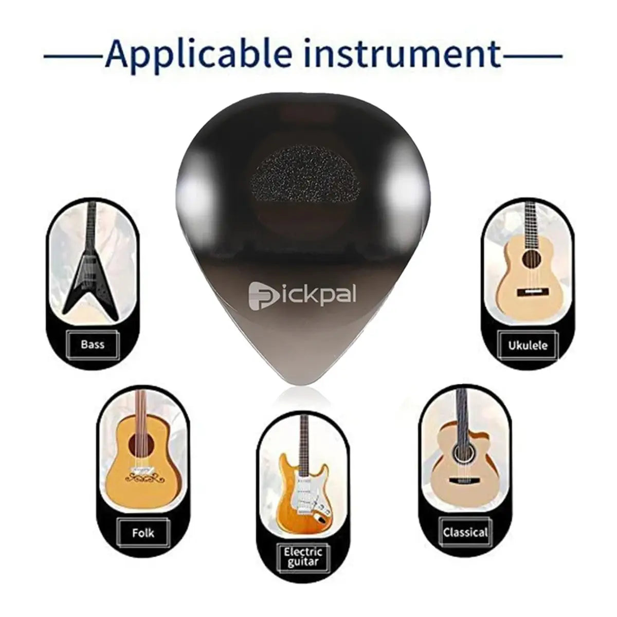 Guitar Picks 1 Pcs with High-Sensitivity LED Light Musical Instrument Glowing Plectrum Non-Slip for Bass Electric Guitarists