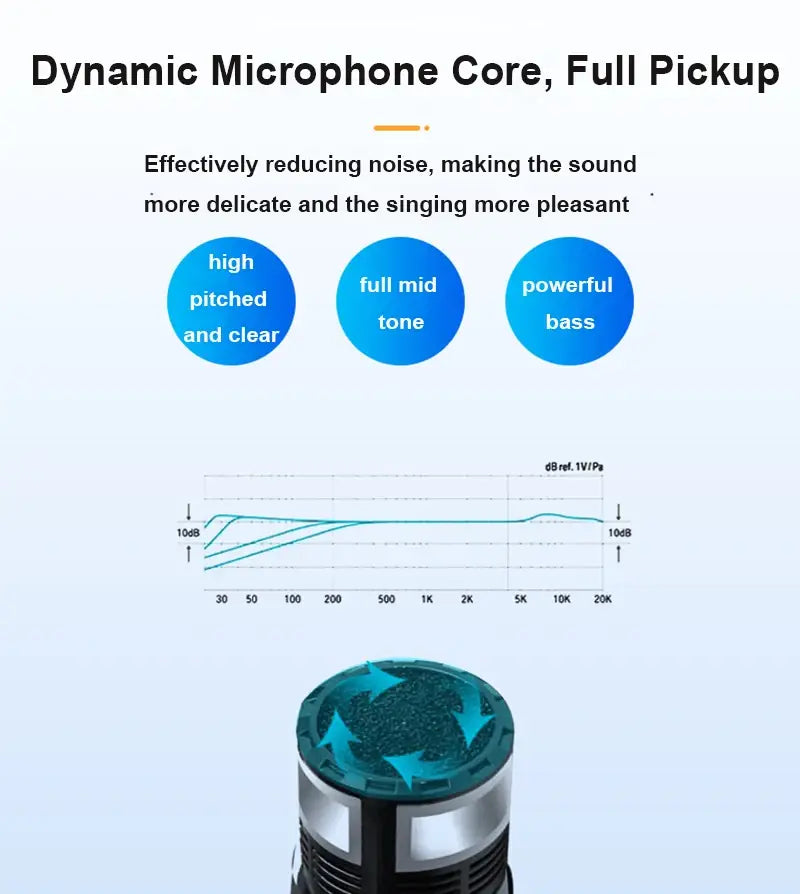 UHF Wireless Handheld Dynamic Karaoke Microphone Bluetooth Receiver Performing Professional Home Reverb High and Low Bass Mic