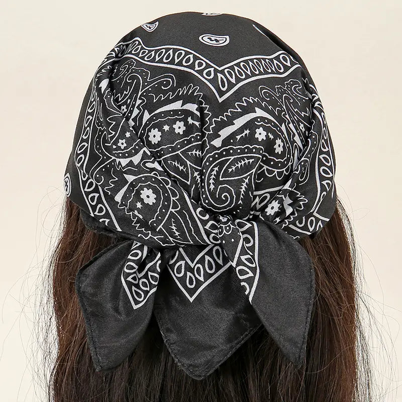 Bohemian Print Bandana Paisley Printed Headbands Hiphop Kerchief Outdoor Unisex Headband Wrist Wraps Face Mask Handkerchief