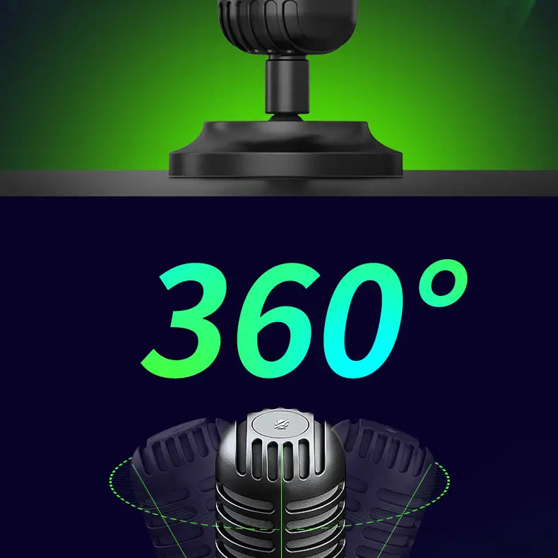 USB Dynamic Microphone for Gaming RGB Light for Live Streaming on Desktop Laptop Computer Smartphone Podcasting Studio Recording