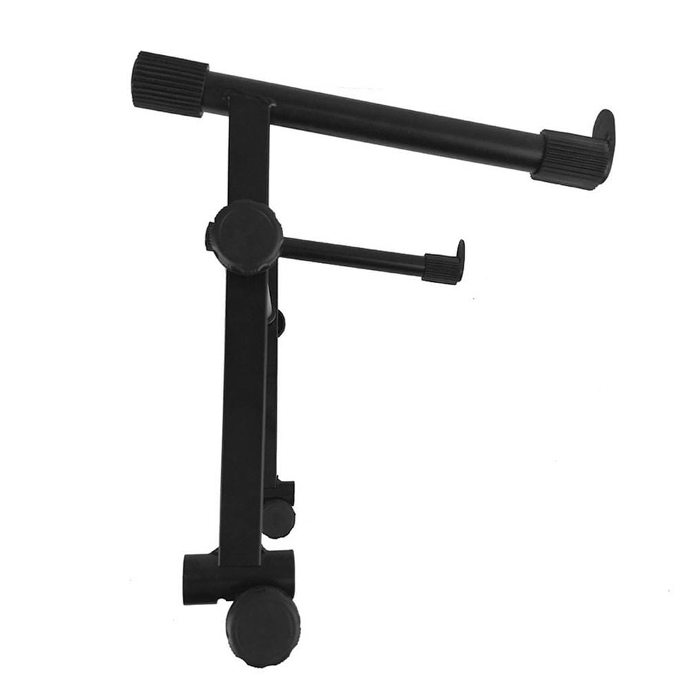 Double Keyboard Stand X Shaped Digital Piano Display Holder Sturdy Musical Performance Rack With Locking Straps Heavy Duty