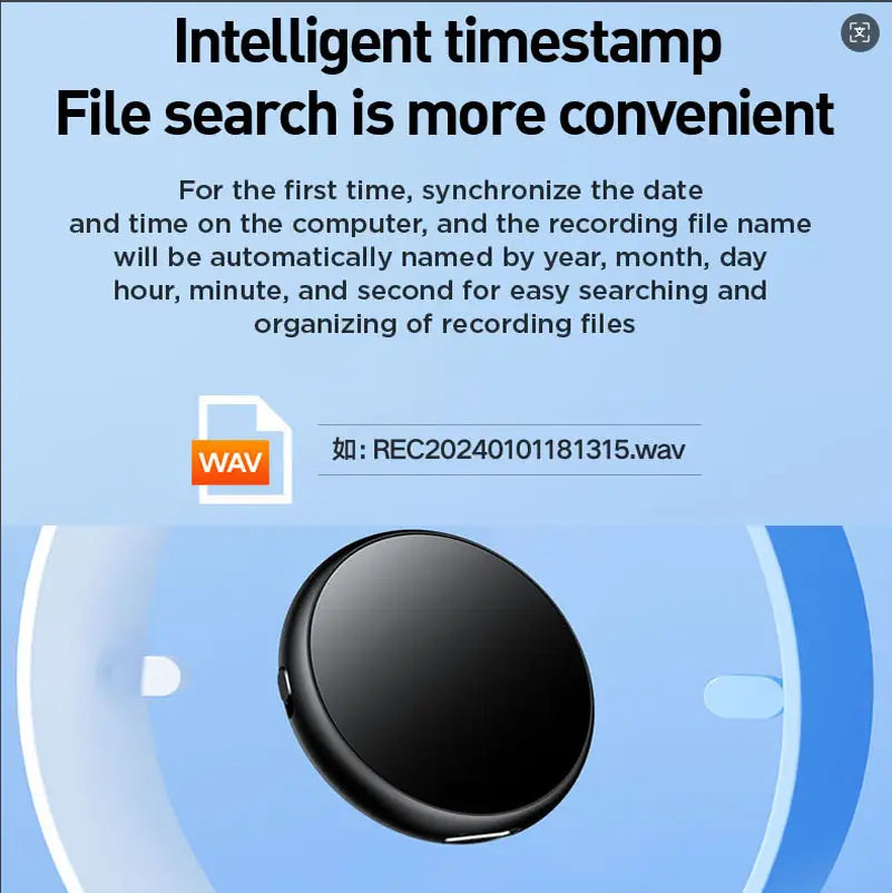 64-128GB Magnet Mini Voice Recorder Professional Sound Activated Dictaphone Noise Reduce Small Digital Audio Recorder Mp3 Player