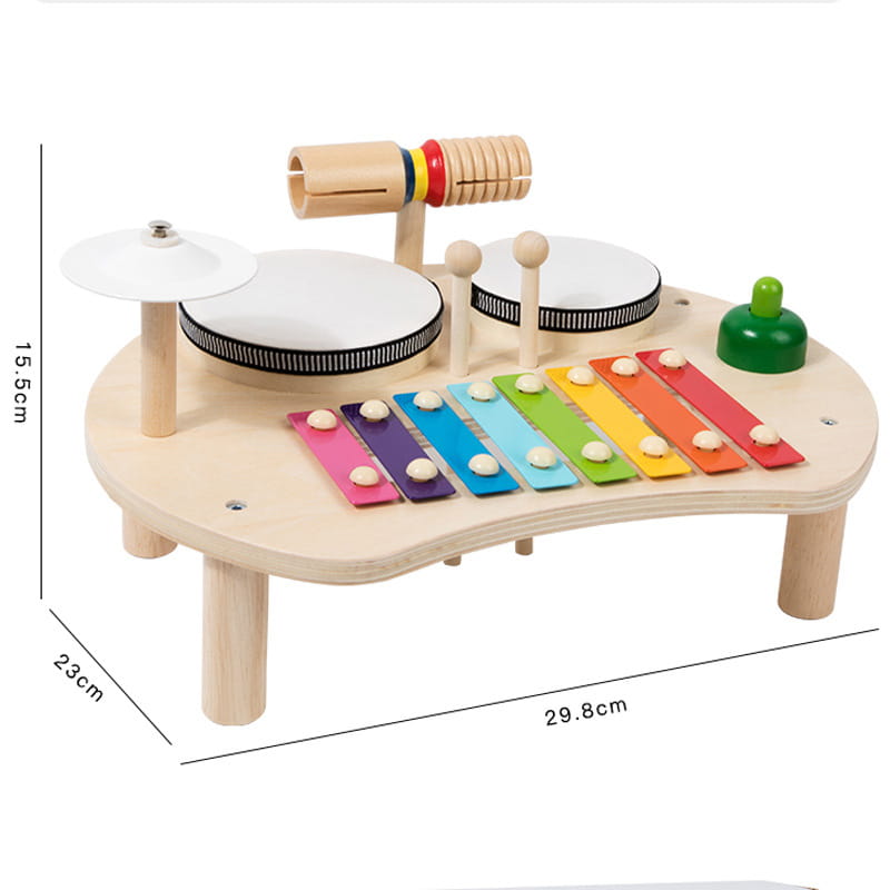 Multi-function Baby Music Table Toys Wooden Musical Instrument Toys for Kids 2 To 4 Years Old Montessori Early Educational Toys