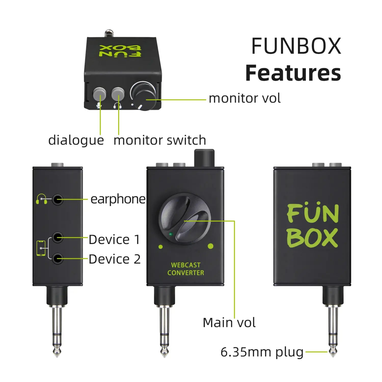 IKGE DJ Console Mixer Live Streaming Adapter output device supports smartphones laptops PCs etc. for Karaoke Recording
