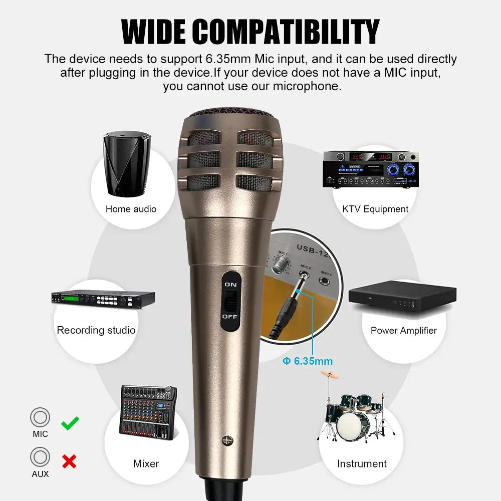 KDES B58 Wired Dynamic Microphone Trolley Multi purpose Wired Microphone Karaoke For Conference Karaoke KTV Singing Performance