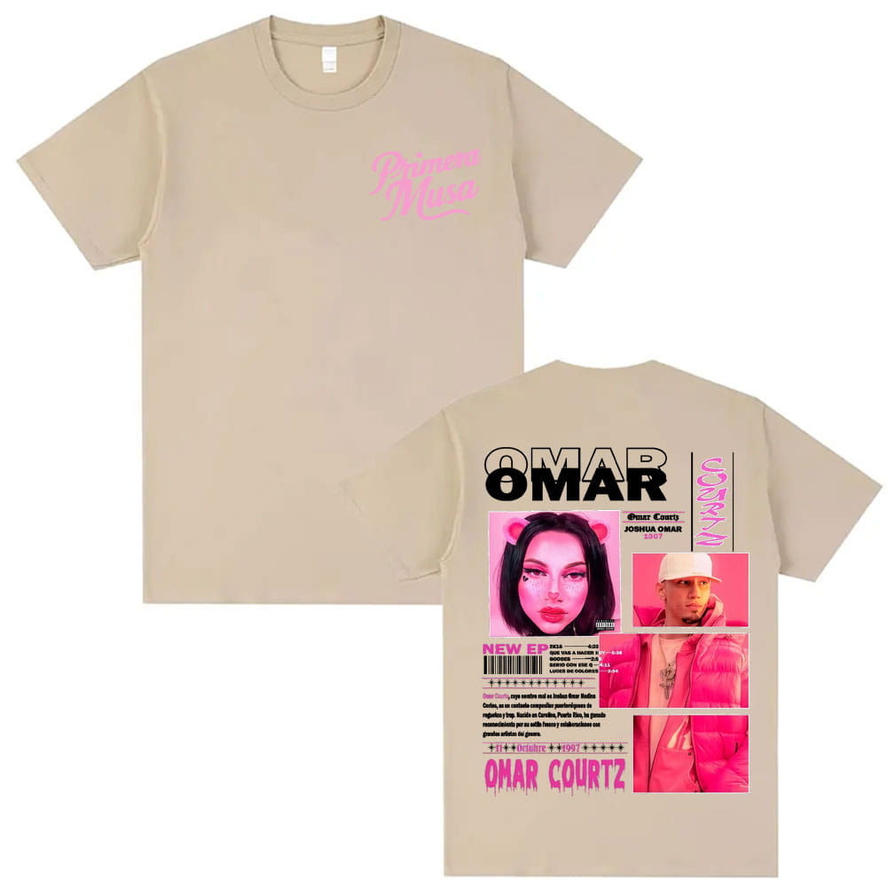 Rapper Omar Courtz Primera Musa 2025 Graphic T-shirts Men Women Vintage 90s Hip Hop Gothic T Shirt Summer Tops Oversized T-shirt