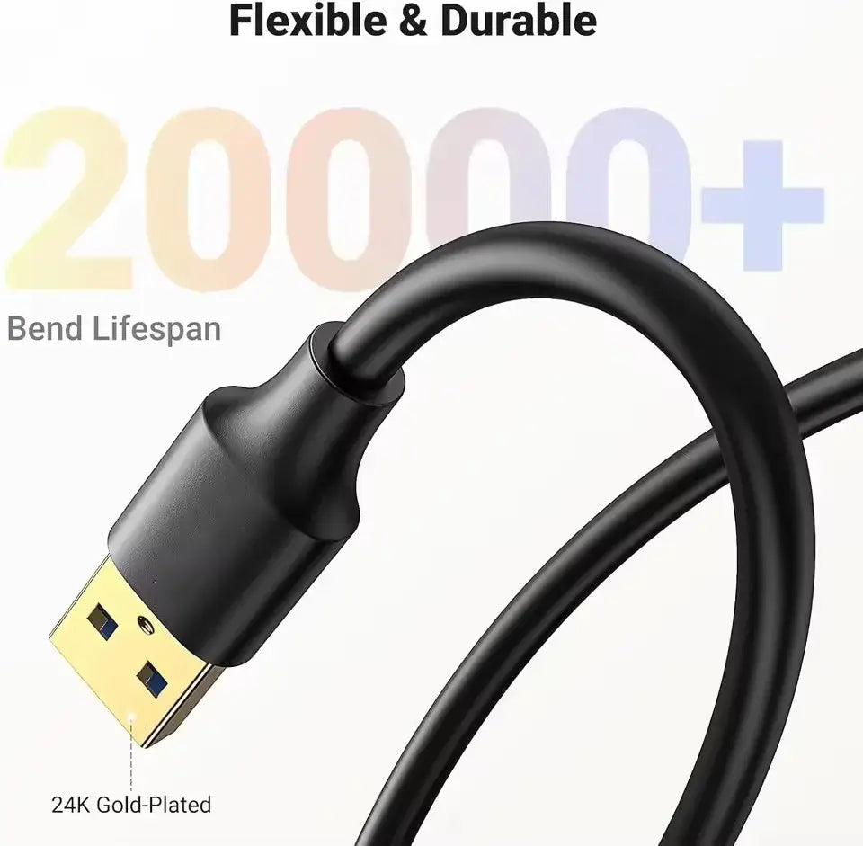USB 3.0 Extension Cable For Smart TV PS4 Xbox High Speed Data Sync Extender Cord Wire USB 3.0 2.0 Fast Transfer Cable 1/1.5/2/3M