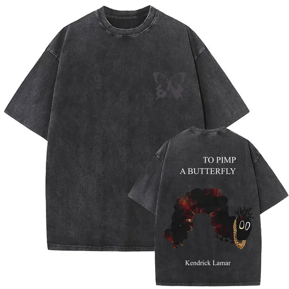 Limited Rapper Kendrick Lamar They Not Like Us Washed Vintage T-shirt Summer Men Women Hip Hop Oversized Street Crewneck T Shirt