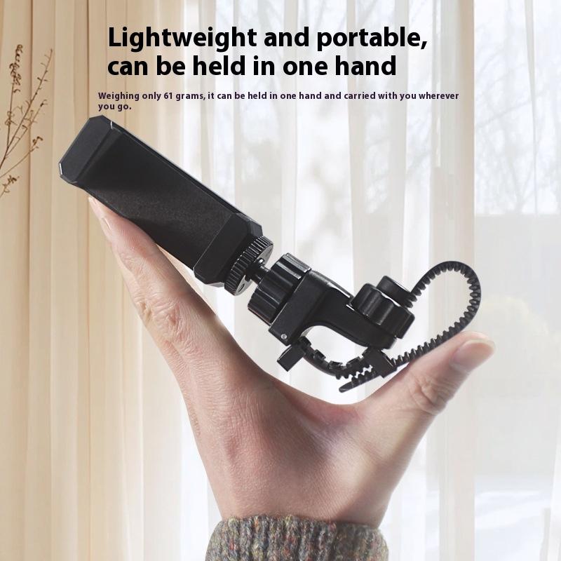 ♥Musical Instrument Phone Stand Trumpet Lyre Phone Holder Multifunctional Selfie Recording Rotating Fixed Instrument Strap Clip