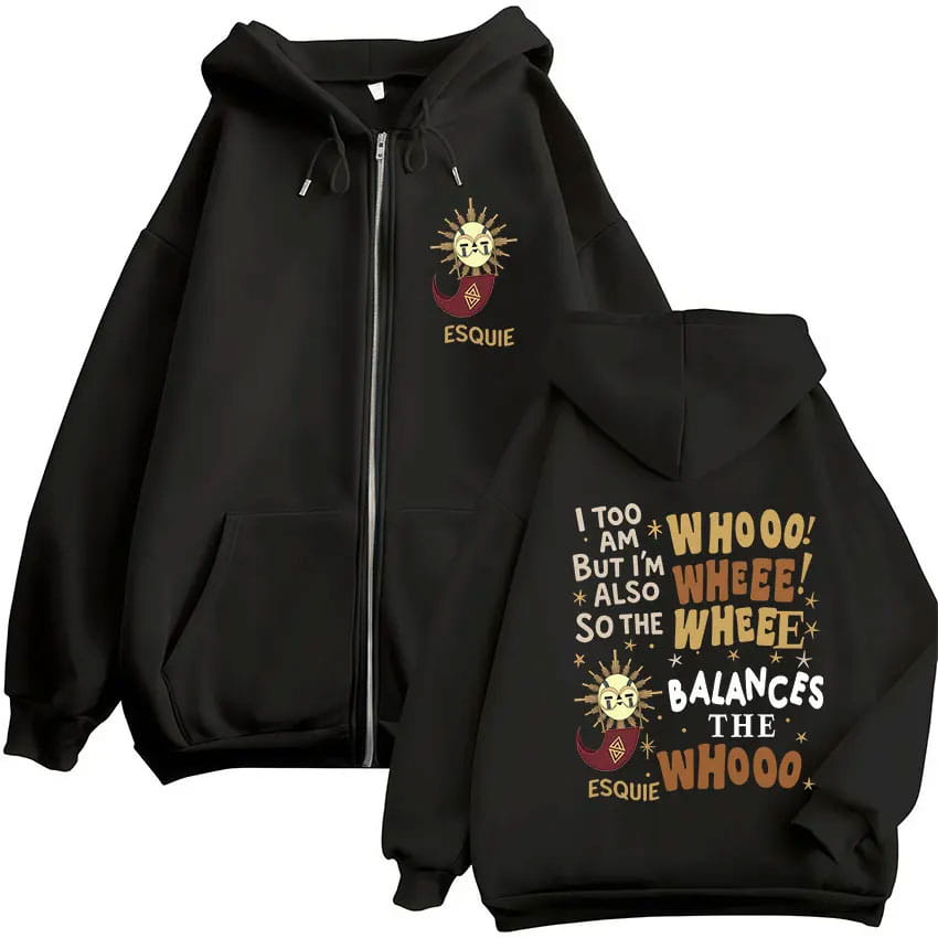 Game Esquie Clair Obscur Expedition 33 Jacket Hoody Unisex Vintage Oversized Zip Up Sweatshirt High Quality Fleece Zipper Hoodie