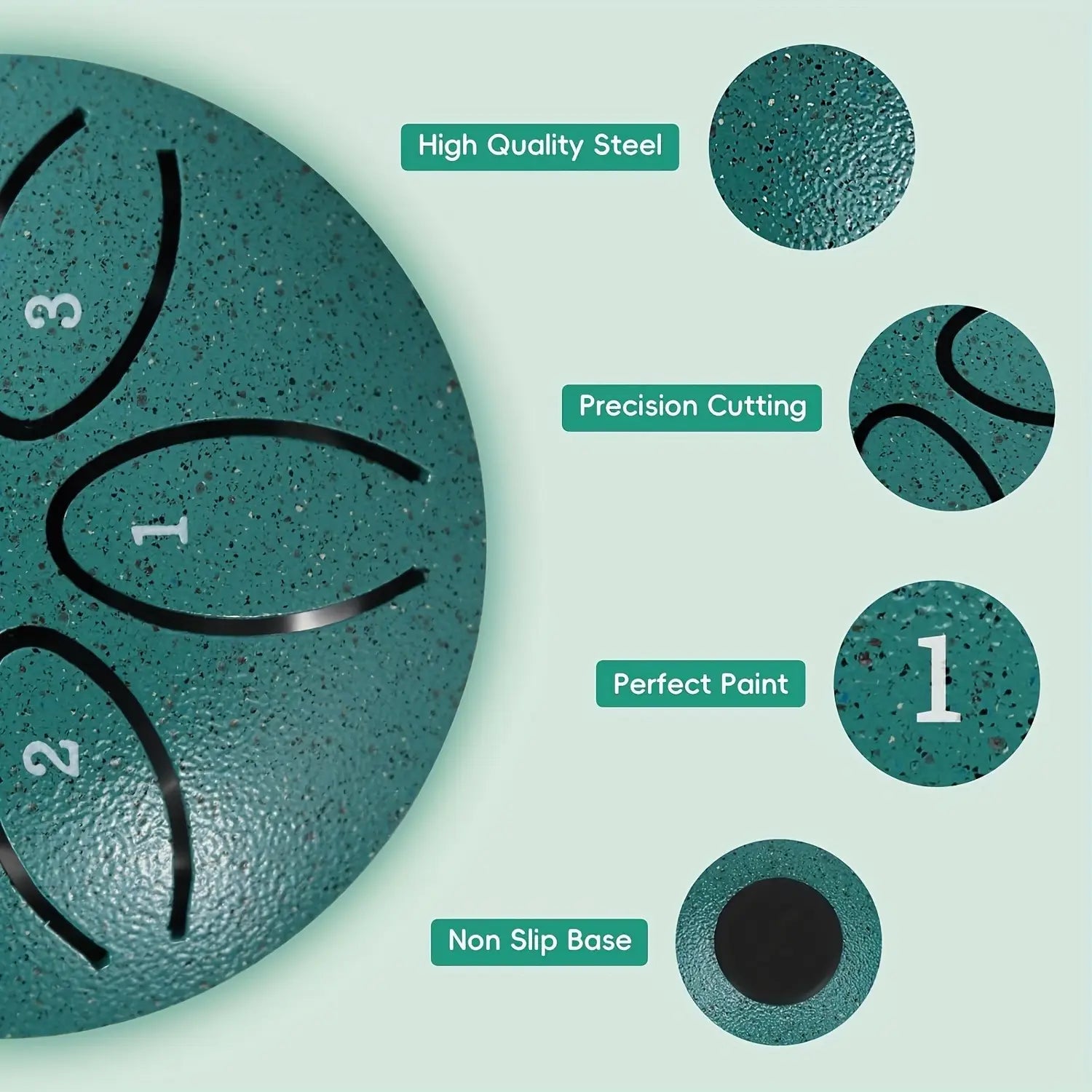 3 Inch Steel Tongue Drum - 6 Tone Handheld Instrument for Meditation & Yoga Perfect Musical Gift for Beginners
