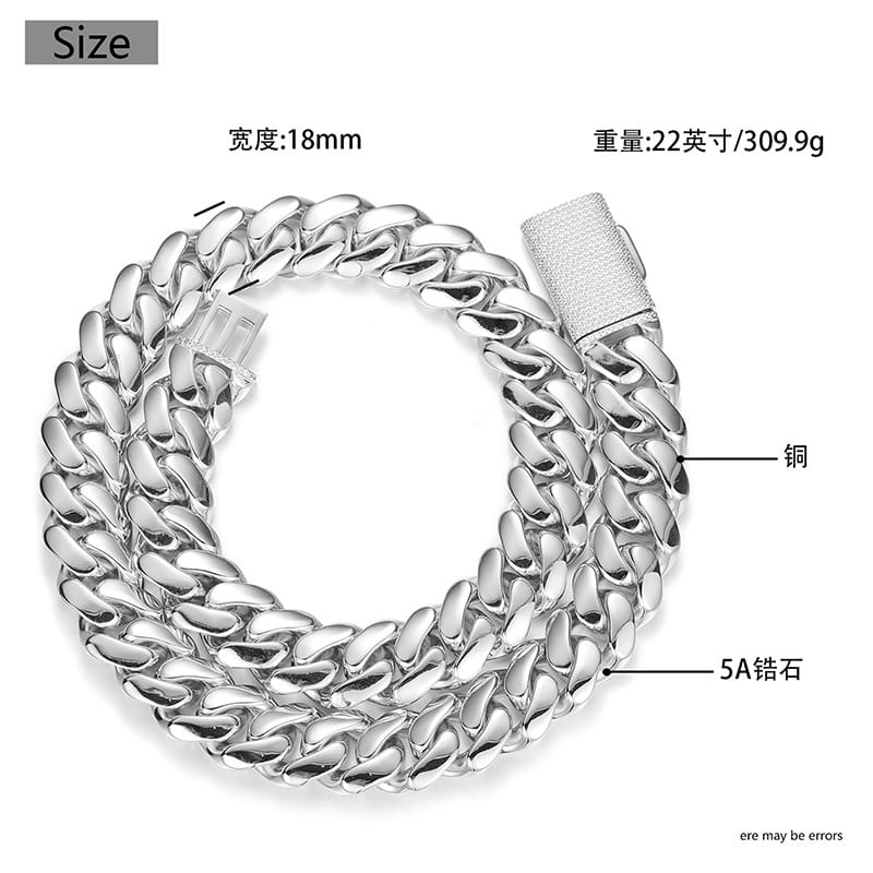 12-20mm wide Hip Hop Bling Iced Out Round Cuban Miami Link Chain Necklaces for Men Rapper Jewelry Gold Silver Color
