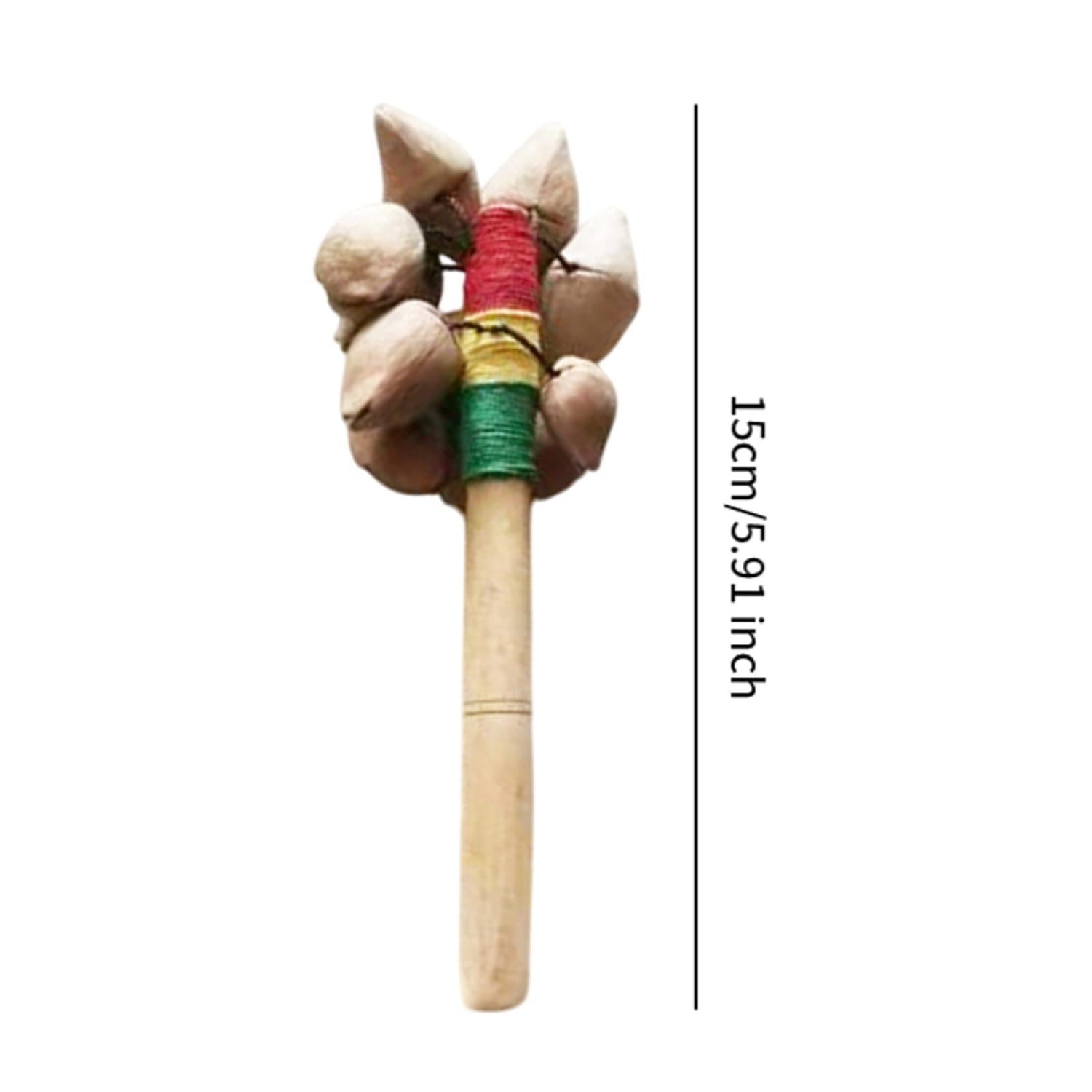 Handheld Nut Shell Shaker Musical Instrument Easy to Learn Compact Handmade Handheld Bell for Home Concert Parties Holiday Kids