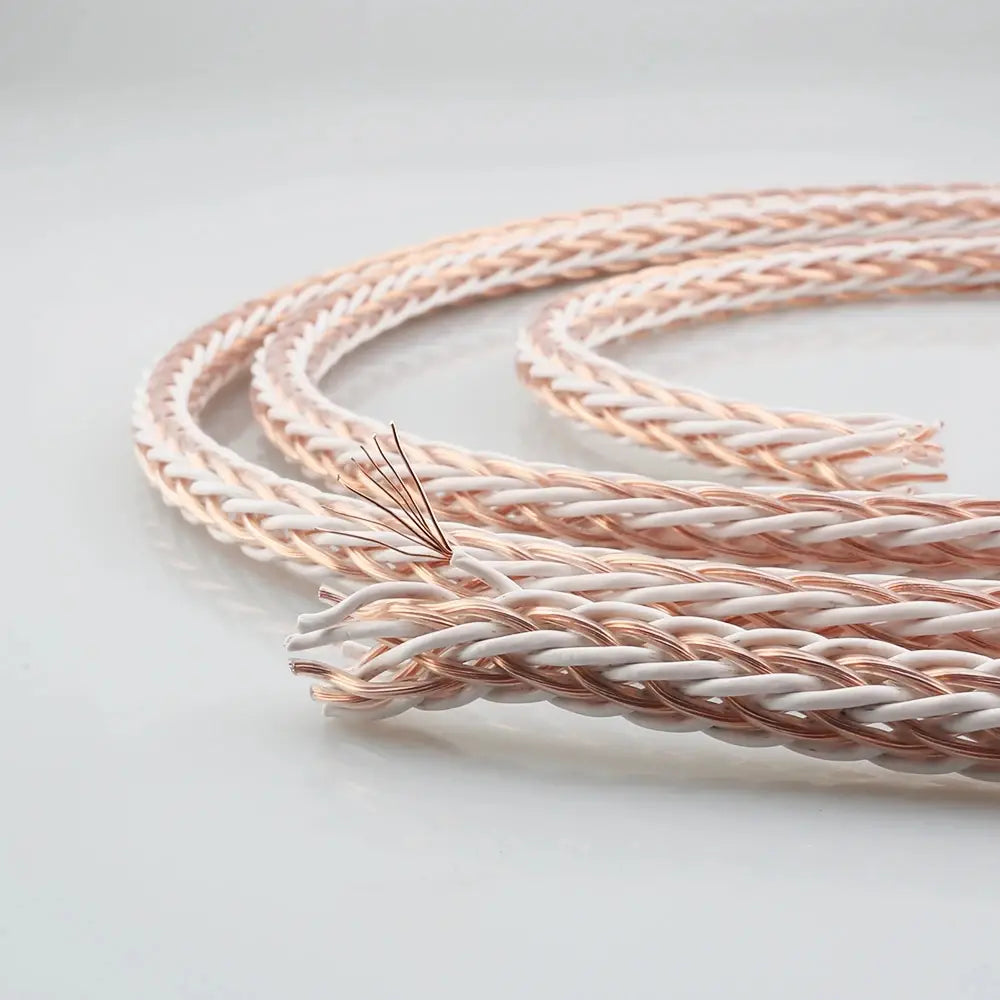 Per Meter HIFI 8TC 7N OCC Pure Copper Speaker Cable Hi-End Audio Speaker Wire Loudspeaker Cable