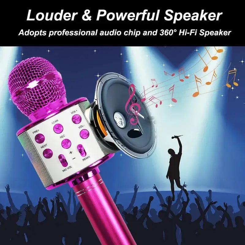 Microphone Sound Integrated Wireless Karaoke Children Singing Microphone As One Wireless Karaoke for Kids The Best Toy Gift