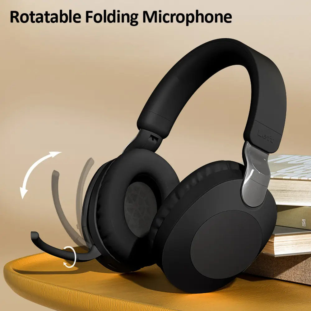Wireless Bluetooth-Compatible Headset Eearphone with Mic Hands-free HIFI Stereo BT5.1 Over-Ear Headphone for Call and Music