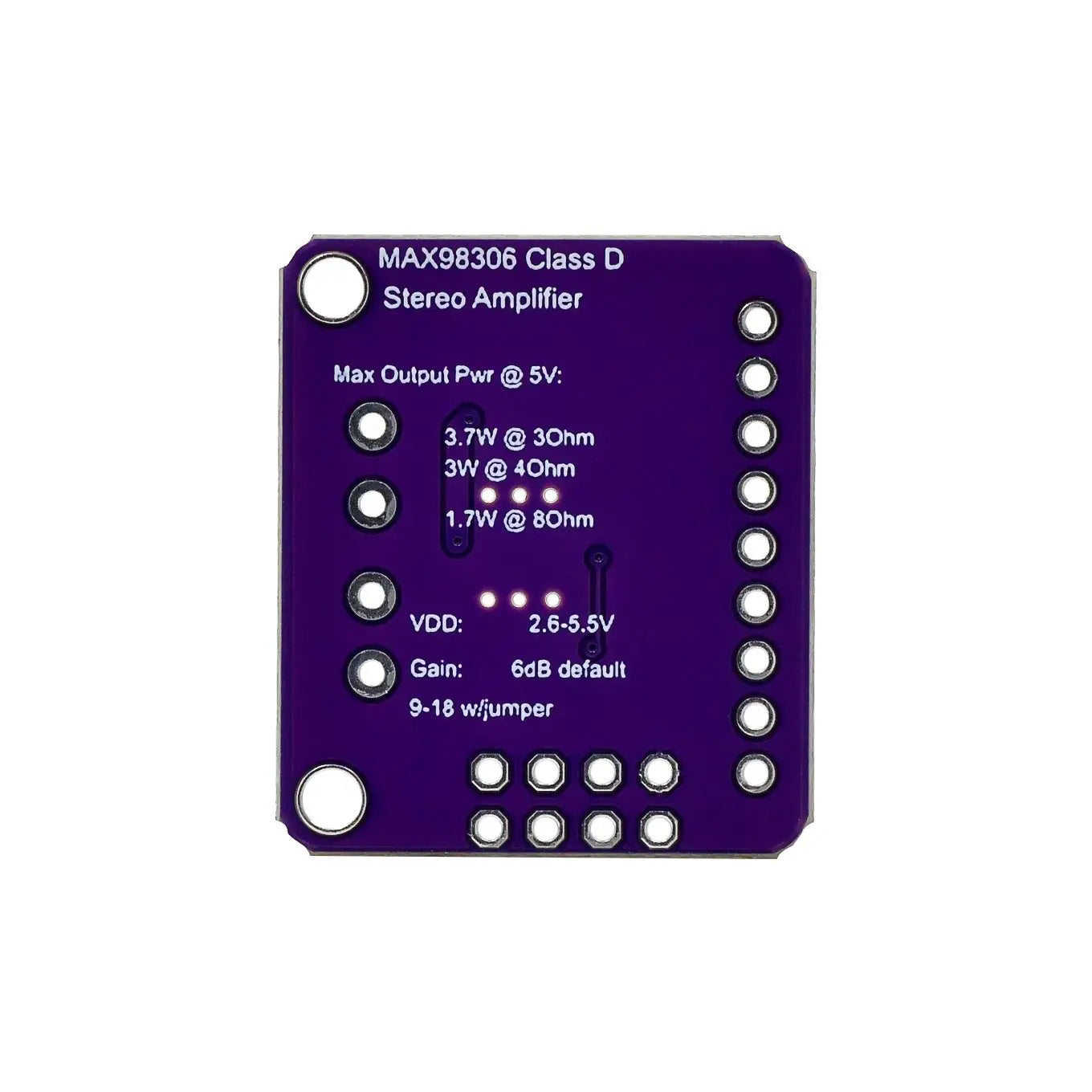 MAX98306 Stereo Class D amplifier board module Class AB audio 3.7W sound equipment home music volume control diy kit