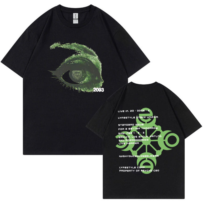 Yeat Lyfestyle 2093 Eye Print T-Shirt Album Merch Tide T-Shirt Unisex Tshirts Aesthetic Classic Men’s Summer Casual Y2K Clothing