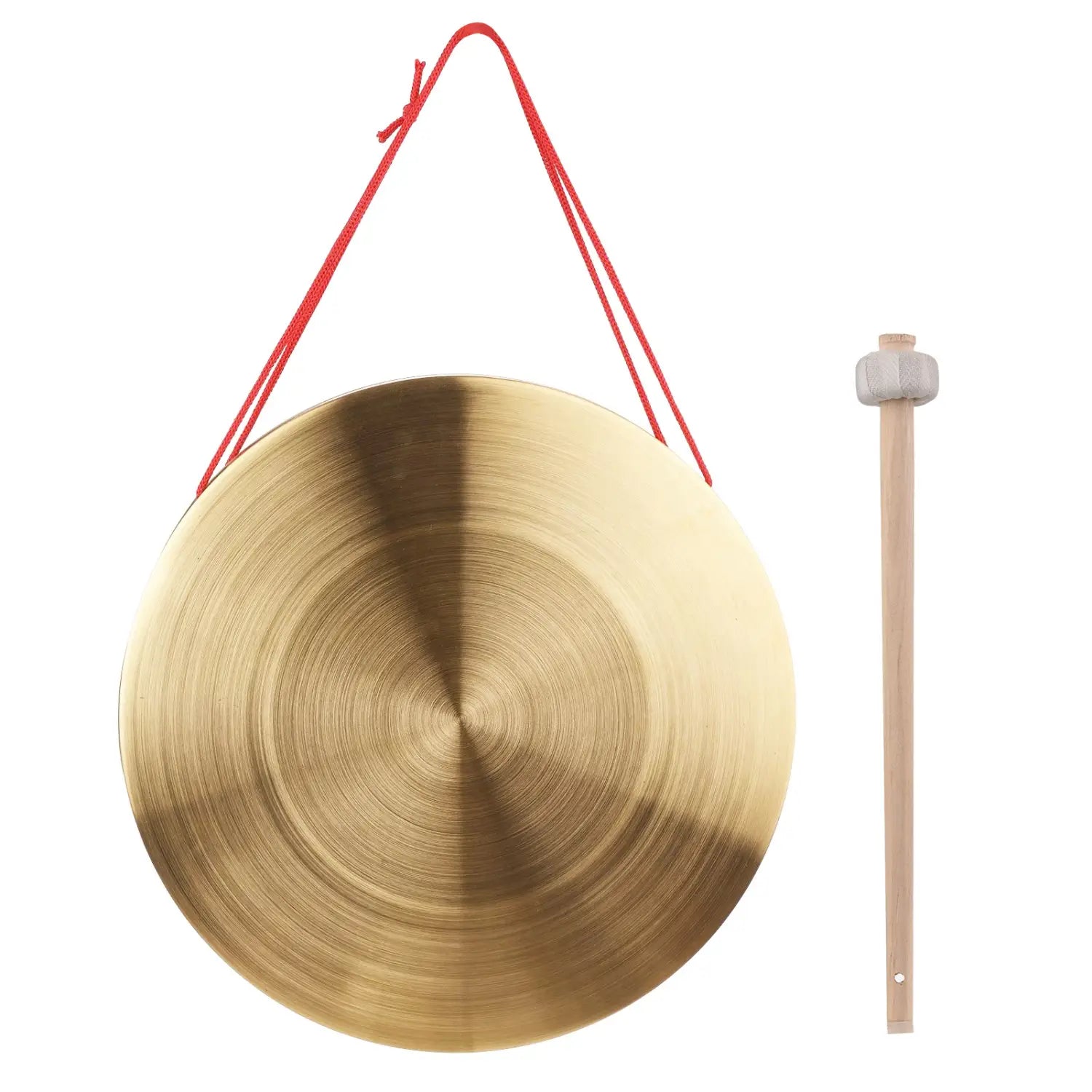 22 / 30 cm Hand Gong Cymbals Brass Copper Gong Chapel Opera Percussion Instrument with Round Play Hammer