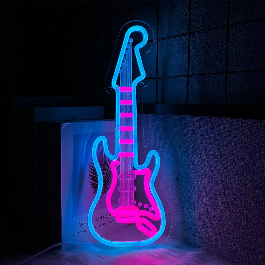 Music Led Neon Sign Musical Instrument Icon 3D Carving Used For Decor Of Rooms Recording Studios Clubs And Music Studios.
