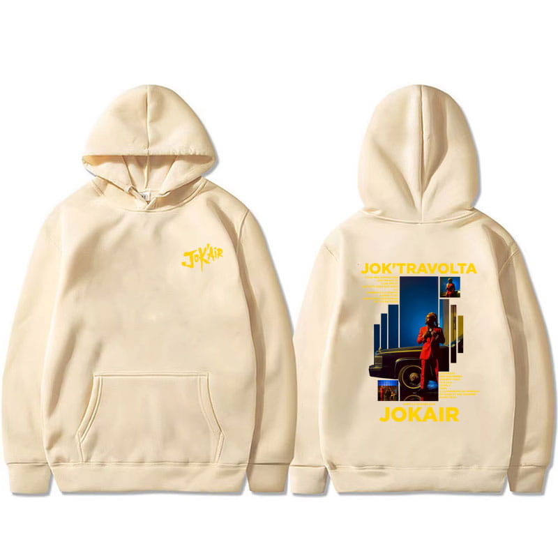 Rapper Jok’air Jok’travolta Graphic Hoodie Men Women Hip Hop Pop Music Pullover Hoodies Male Casual Cotton Vintage Sweatshirt