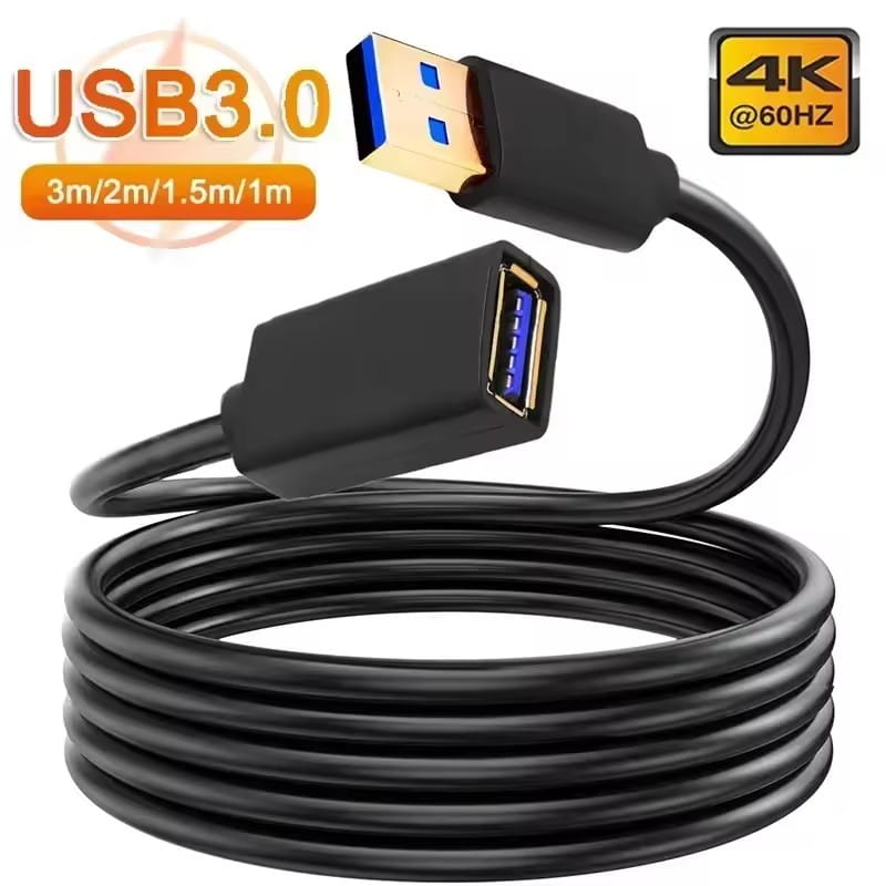 USB 3.0 Extension Cable For Smart TV PS4 Xbox High Speed Data Sync Extender Cord Wire USB 3.0 2.0 Fast Transfer Cable 1/1.5/2/3M