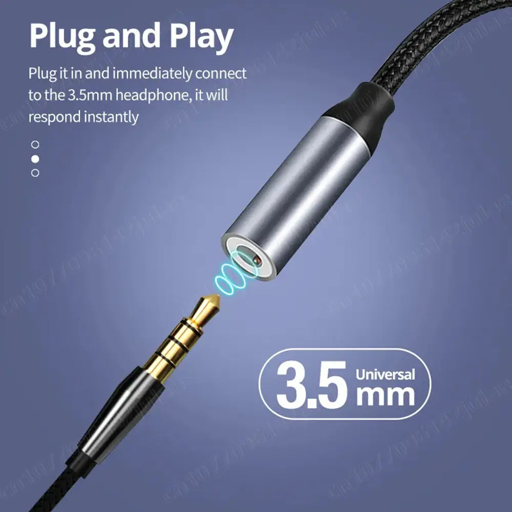 HiFi USB Type C To 3.5 Jack Earphone Adapter USB-C 3 5mm Audio Cable Converter For IPhone 15 Series Samsung Galaxy Huawei Xiaomi