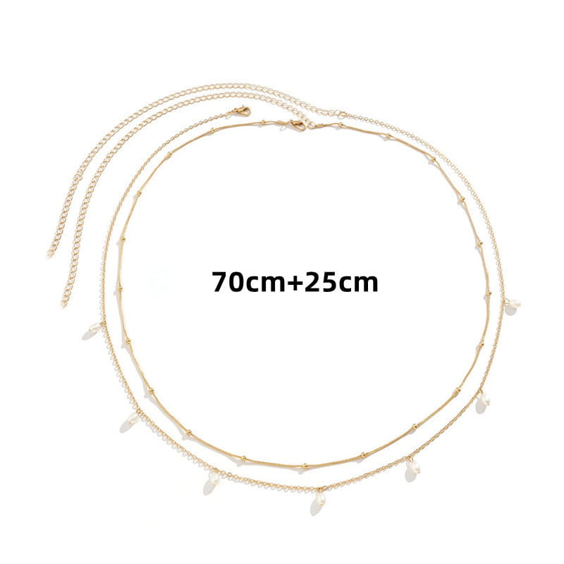 New Charm Sexy Double Layer Butterfly Chain for Women Waist Bead Belly Chain Belly Belt Summer Beach Body Jewelry Accessories
