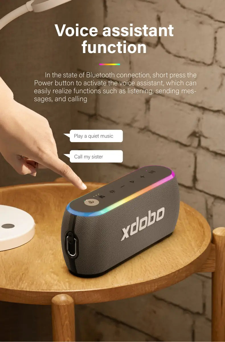 XDOBO X8 III Bluetooth Speaker Wireless Subwoofer 6600mAh 60W Powerful Deep Bass Power Bank Outdoor Party Hiking Music Fun
