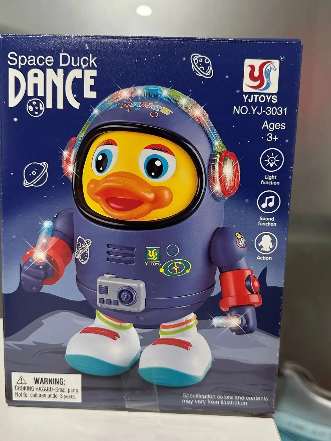 Electric Dancing Space Duck with Music and Lights Cute Little Duck Toy for Babies Boys and Children