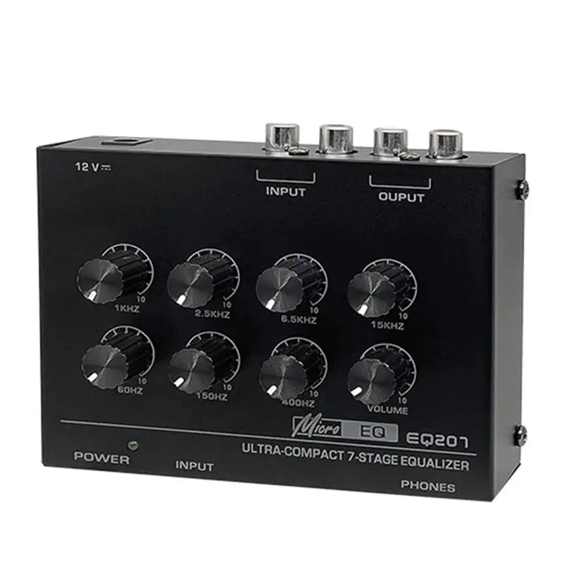 Preamp EQ207 7 Band Equalizers Sound Modifiers DC12V Power Input Audio Mixer EU Plug