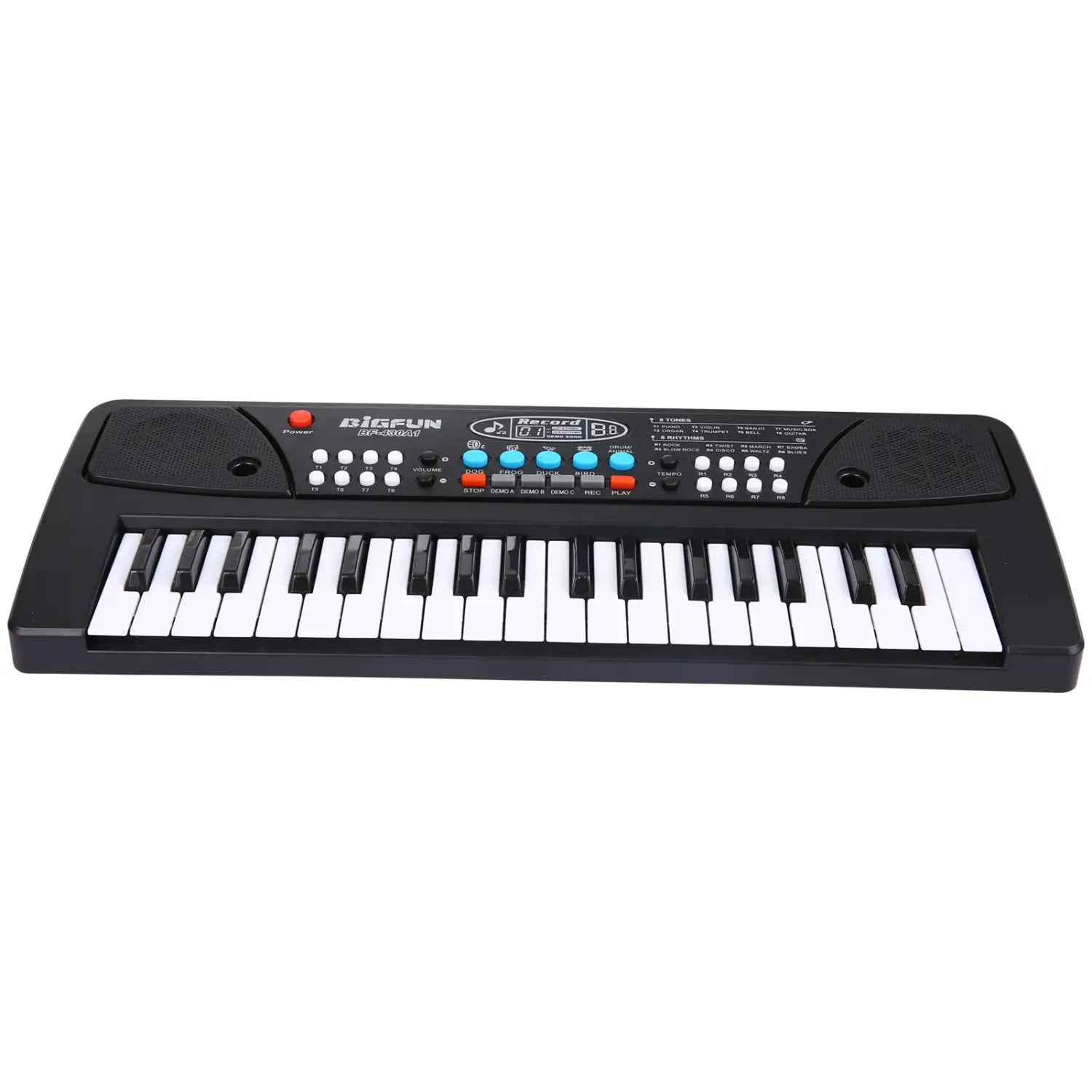 BIGFUN 37 Keys/49 Keys USB Electronic Organ Keyboard Piano Digital Music Electronic Keyboard with Microphone Black