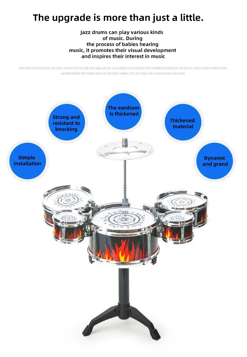 Drums jazz drums music enlightenment for children and babies toys imitation Musical Instruments beginners practicing Musica