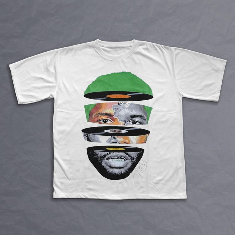 Rapper Frank Retro Graphic T Shirt Men’s Hip Hop Ocean Album Clothing T-Shirts Y2k Unisex Blond Fashion Oversized Cotton T-shirt
