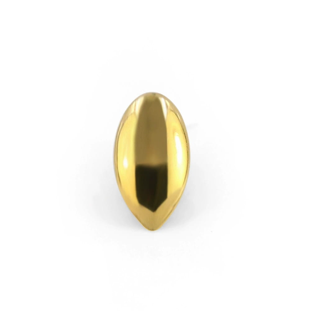 TOPGRILLZ Glossy Vampire Fangs Teeth Grillz Hip Hop 14K Gold Plated Single Tooth Caps Dental Grills Halloween Cosplay Jewelry