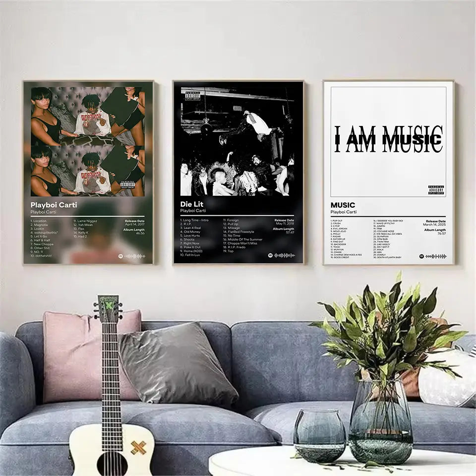 Hip Hop Star Rapper Playboi Carti I Am Music Album Cover Poster Canvas Painting Wall Art Pictures Home Dorm Bedroom Decor